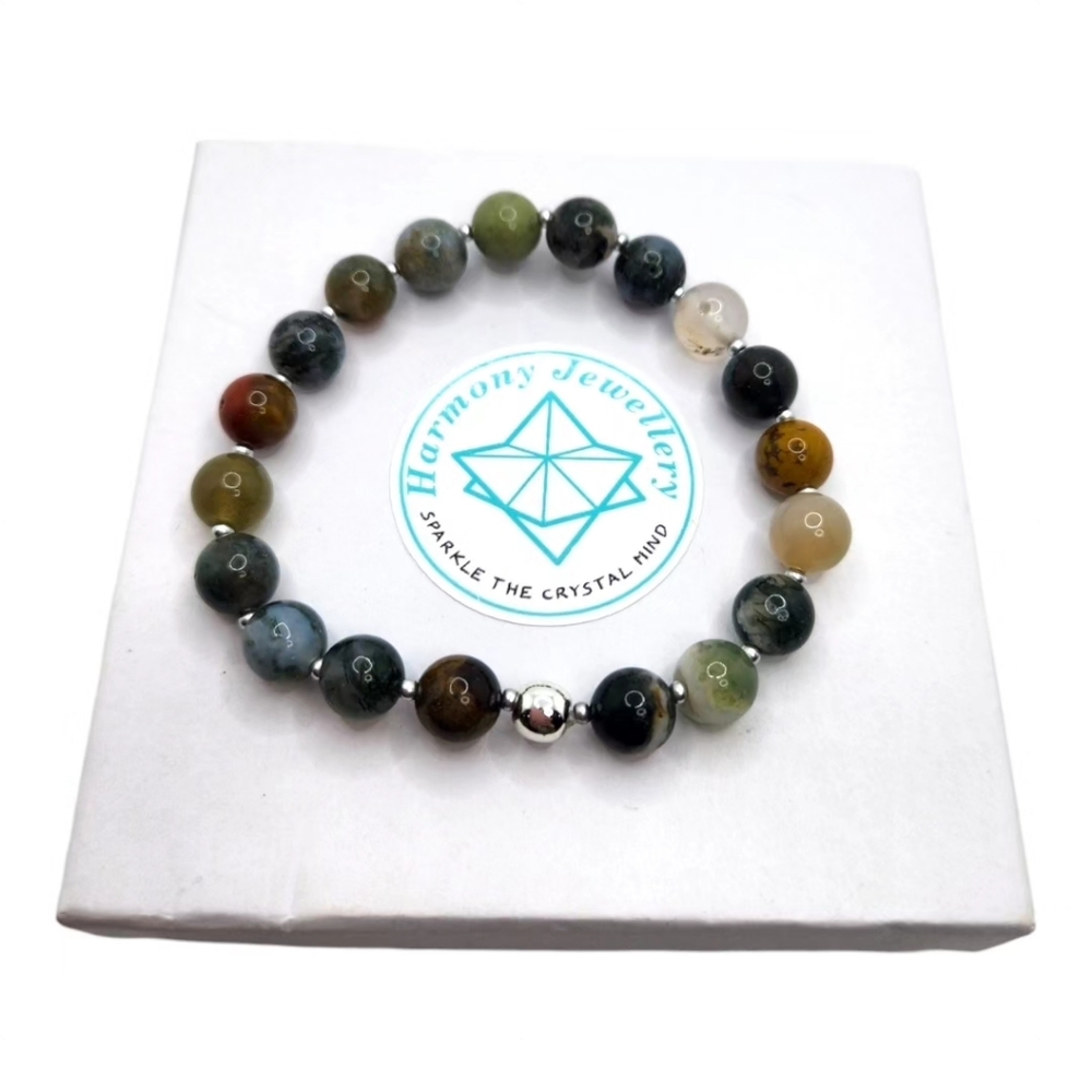 India Agate bracelet 8 mm